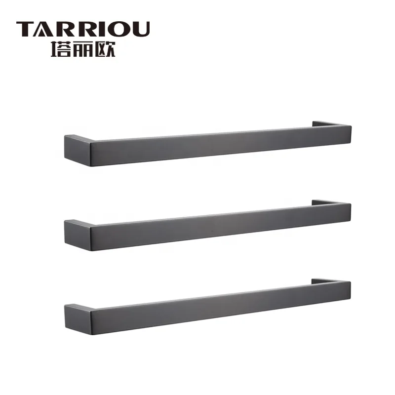 
TARRIOU High-end Gun Metal Grey Single Bar Heated Towel Rail With CE 
