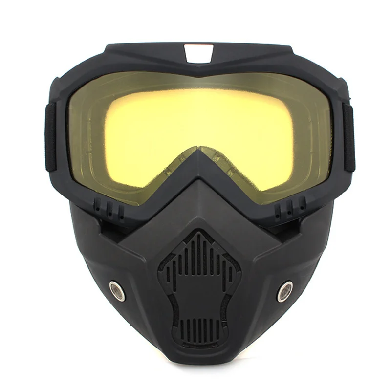 Detachable Motorcycle Helmet Retro for Goggles Motocross Racing Riding Cool Helmet Glasses Knight Equipment