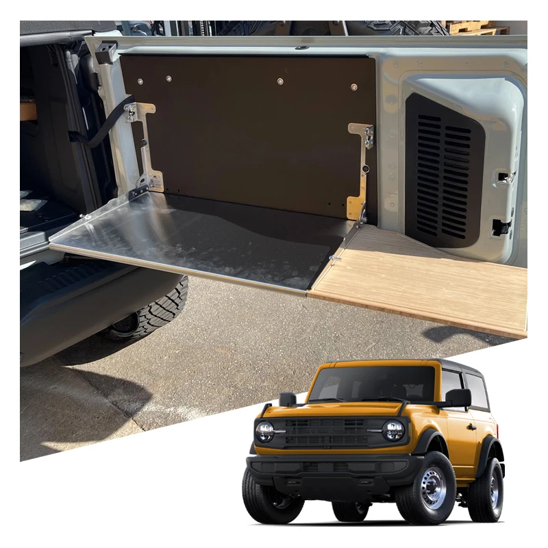 Car Exterior Accessories Rear Door Foldable Table Cargo Shelf Storage Cargo Tailgate Table For Ford Bronco 2021+