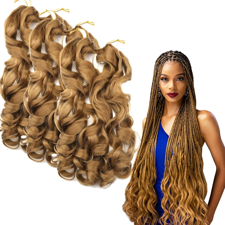 Spiral Curls Synthetic Loose Wave Crochet Braids Extension Synthetic Loose Wave Curly Braiding Hair Deep Braids Ombre Wholesale