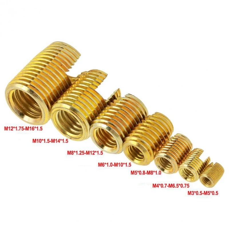 M8xM5 302 Slotted Type Screw Threaded Repair Insert Bushing Self Tapping Insert