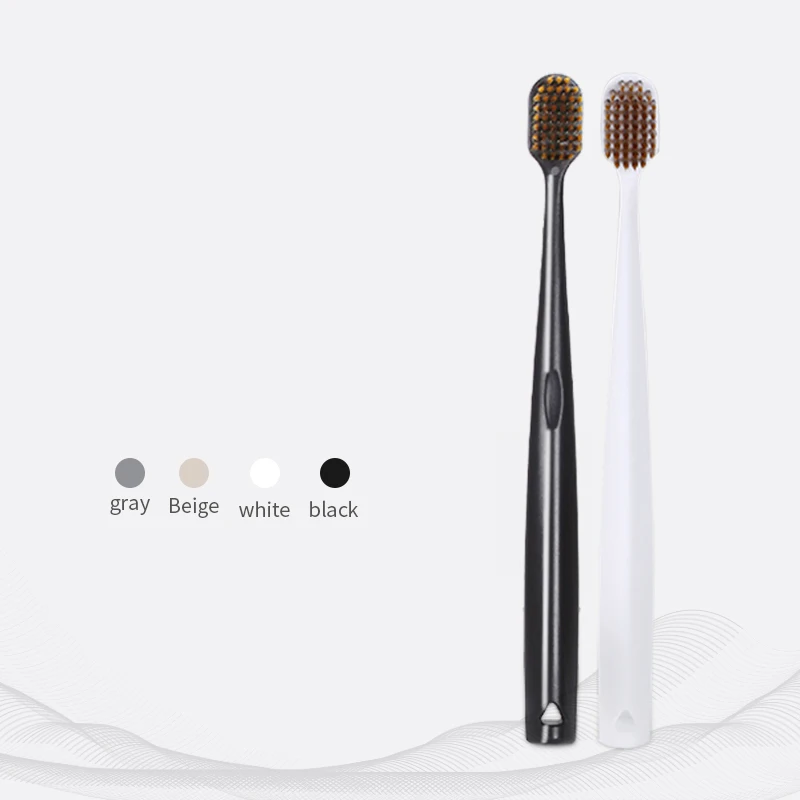 Wide toothbrush head 48 brush hole Better cleaning power Gold bristle soft bristles brush Men Flame brush wire