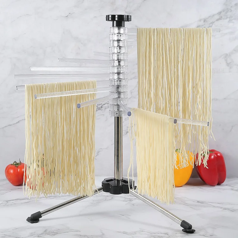 Hot Sale Food Safe Kitchen Collapsible Rotary Spaghetti Noodle Dryer Stand Rack Pasta Drying Rack