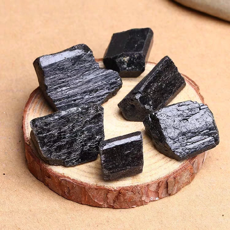 Натуральный Необработанный грубый камень кристалл чакра рейки черный турмалин образец драгоценного камня лечебный для продажи