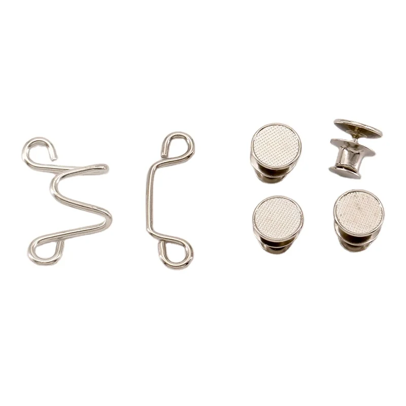 Non Seams Waist Button Removable Adjustable Jeans Waist Hook And Eye Combination Button Men And Women Trousers Clothing Buttons
