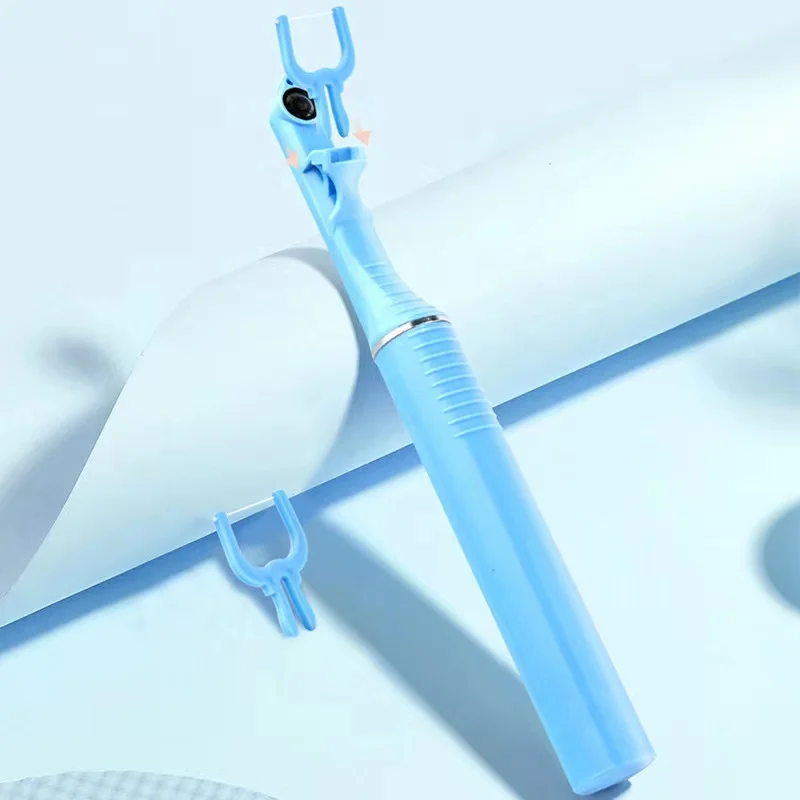 Visual Dental Floss Pick with Camera and App | Including 1 Smart Floss Holder, 30 Disposable Floss Picks and 20 Cleaning Pads