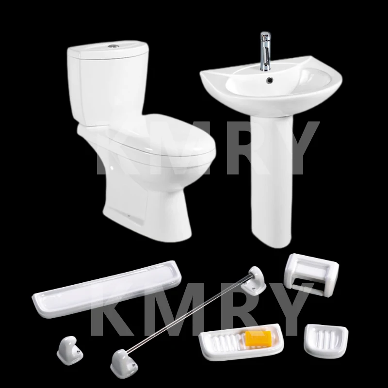 2023 New Style Ceramic Bathroom Two Piece Side Flush Rimless Toilets Ceramic Two Piece Toilet Equipment