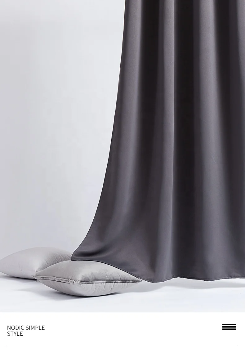  Amazon Hot Sale Thermal Insulated Cortinas Blackout Curtains With Grommet Ring For Bedroom 52 x 84 inch