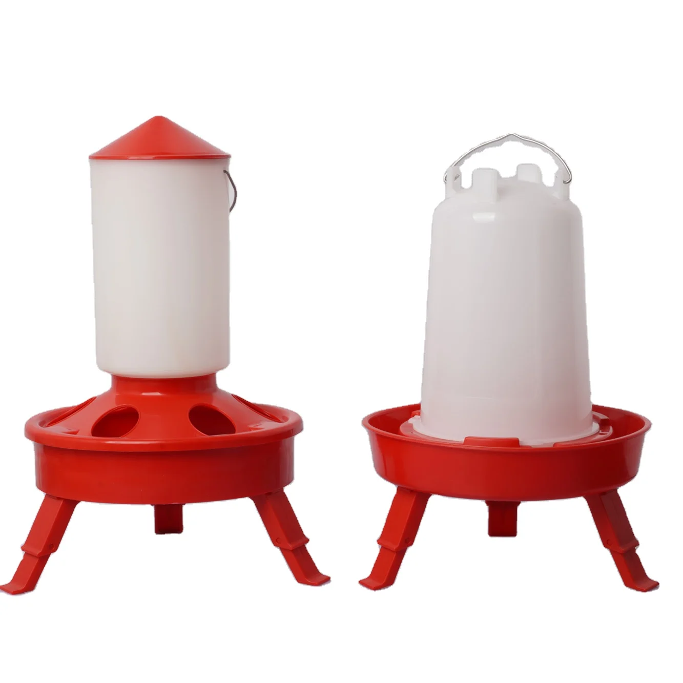 New design Plastic Automatic Poultry Drinker and  Chicken feeder with legs