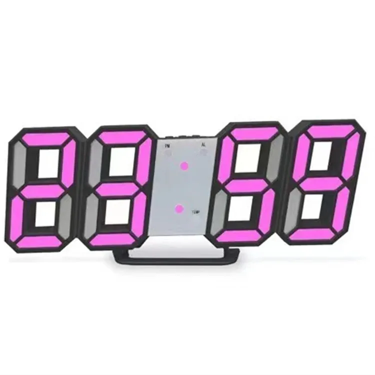 Brand led Creative wall clock decoration Simple digital 3D stereo clock Living Room wall hanging Decor Cheap plastic wall clocks