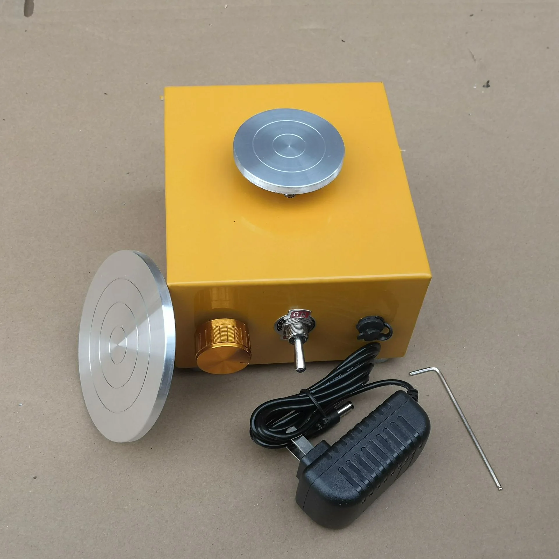 DIY Clay Tool with Tray for Ceramics Work Clay Arts&Crafts  Electric Pottery Wheel Mini Clay Making Pottery Forming Machine