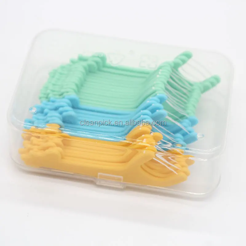 100% PLA Biodegradable Material Cartoon Giraffe Design Dental Floss Pick Eco-Friendly Dental Floss Toothpick Manufacture