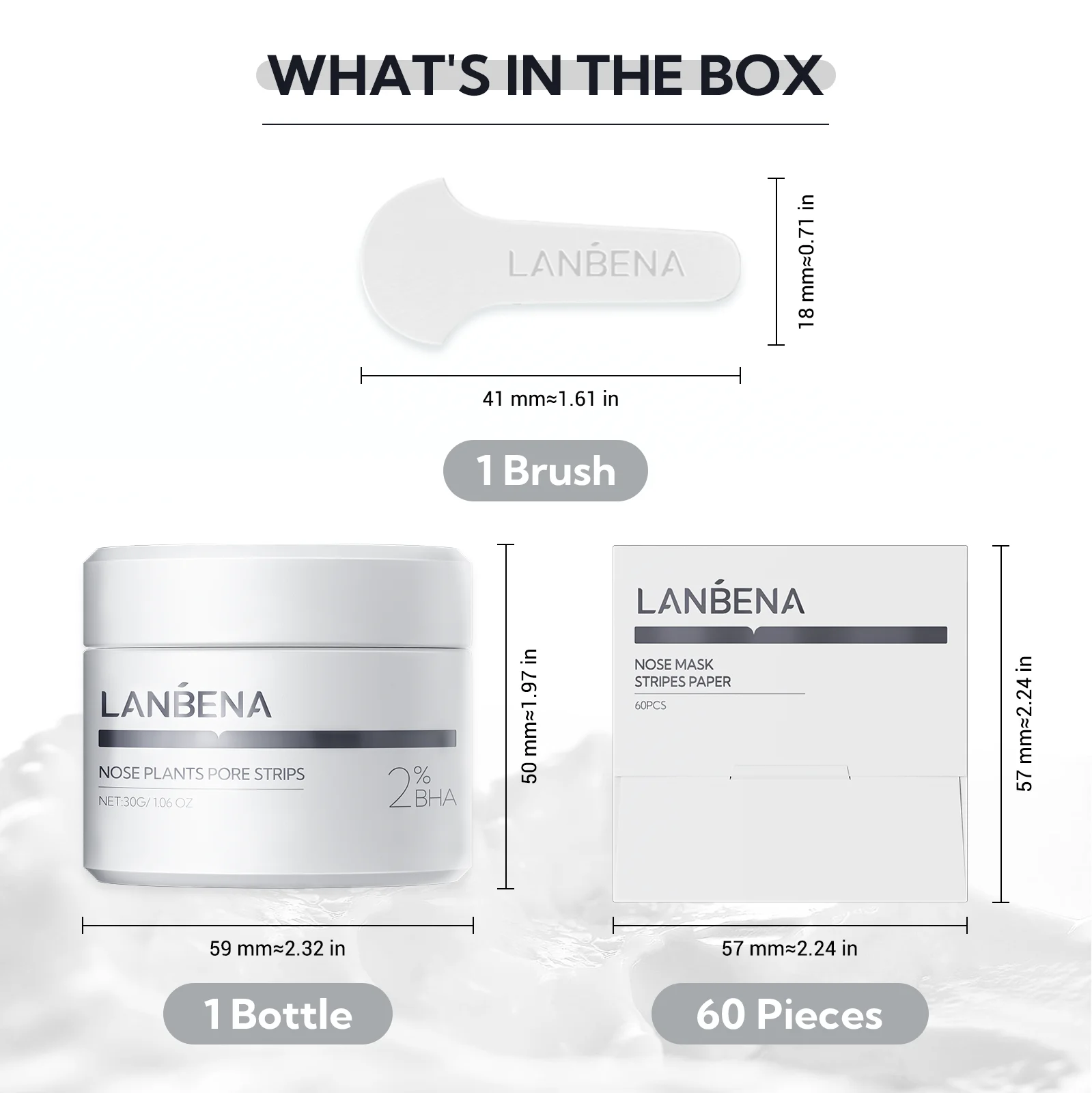 Lanbena Face Care Blackhead Remover Nose Strips Aloe Vera and Salicylic Acid Deep Clean Pore Strip