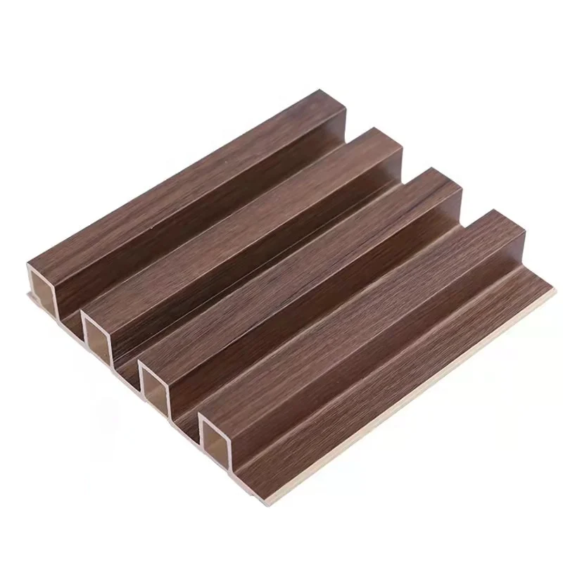 Wood grain color manufacturers modern light weight WPC hollow wall panel for indoor decoration