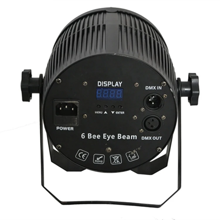 high quality six bee eye led par can light with zoom for dj party