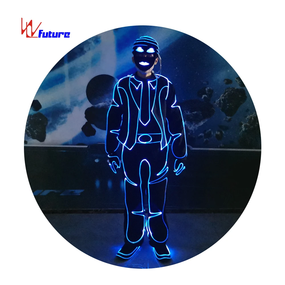 LED Tron Costume glow in the dark dresses tian chuang performance wear