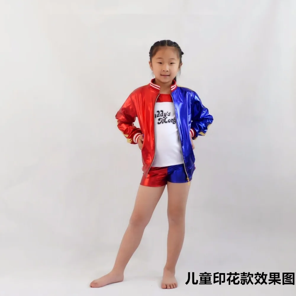 Suicide Squad Harley-Quinn Monster Adult T Shirt 2016 Cosplay Costume Women Tee