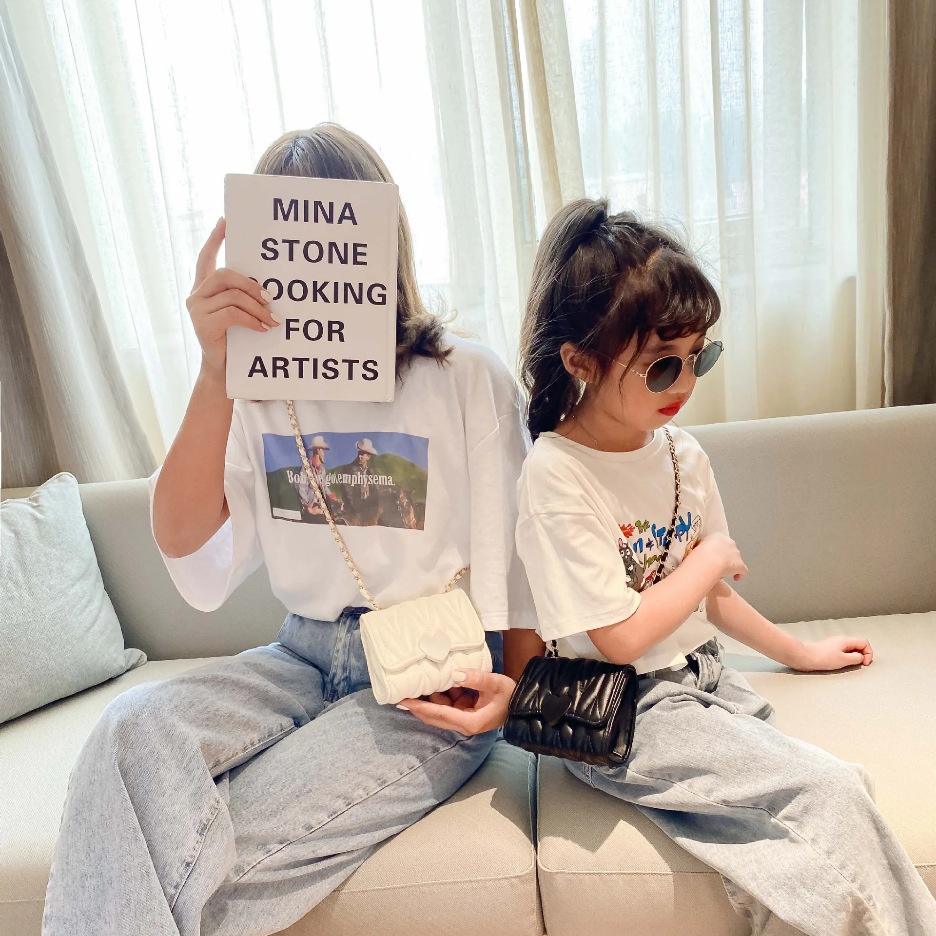 
2021 Kids Baby Girls Love Heart Shoulder Bag Handbag Key Coin Purse Children Mini Crossbody Bags 