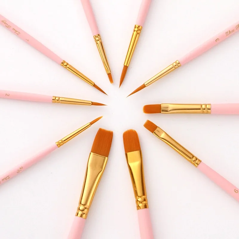 New Fashion Oil Watercolor Acrylic Paint Brush Set Professional Drawing Brush Kit Set For Student Artist