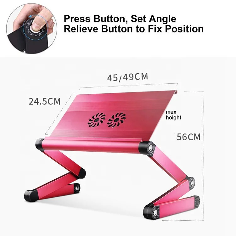 Foldable Lap Desk Folding Bed Stand Up Laptop Sofa Desk