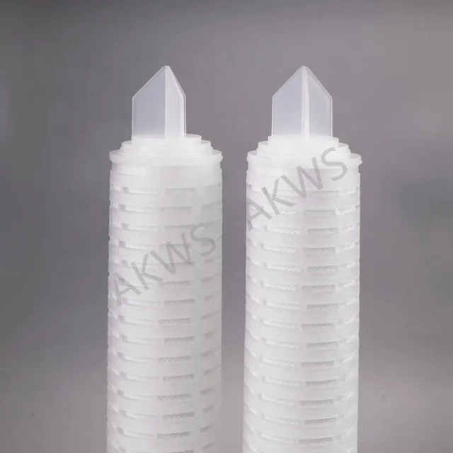 10 inch 0.22 micron refillable pes membrane pleated filter cartridge for vodka filtration