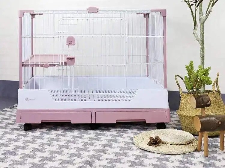 Outdoor Indoor Luxury Iron Wire Iron Animal Cage House for Rabbit Guinea Pig Hedgehog Squirrel Totoro