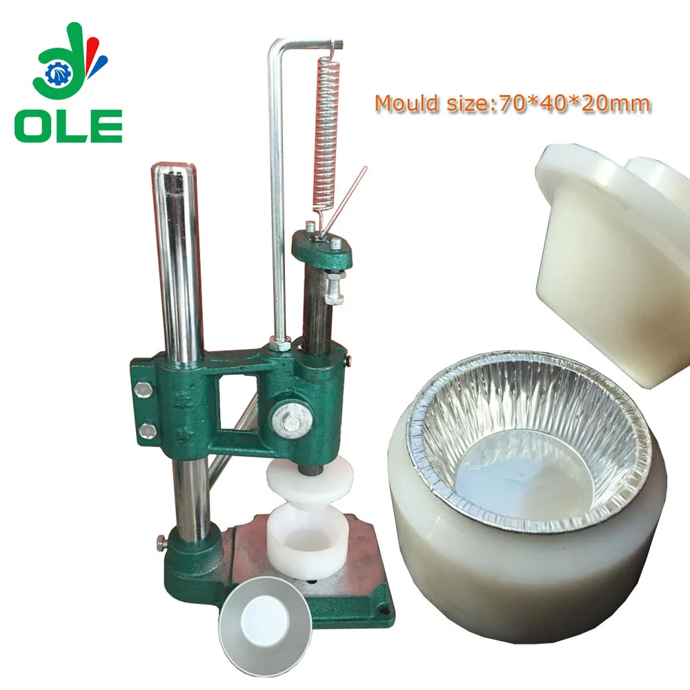 Food Shop Mini Egg Tart Maker Machine Small Hand Operated 70*40*20MM Egg Tart Pie Mold Machine