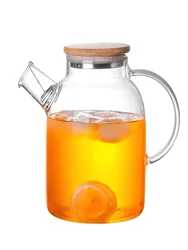 Suitable For Multiple Scenarios Glass Jugs With Handle 1500ml Gallon Drinking Jug Glass