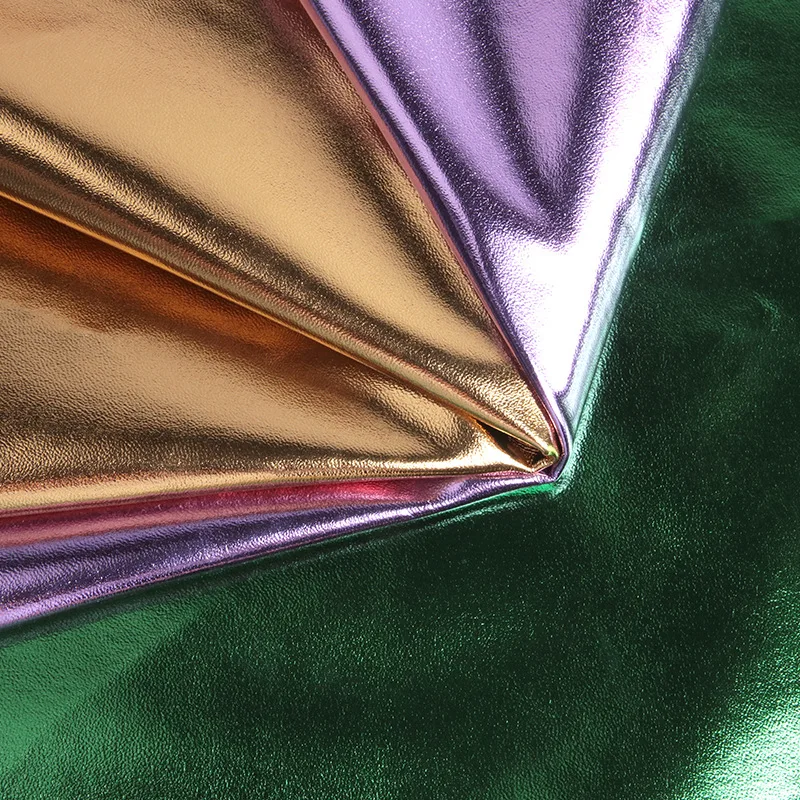 Good quality  smooth PU leather metallic napa faux leather PU synthetic leather for fashion shoes bags