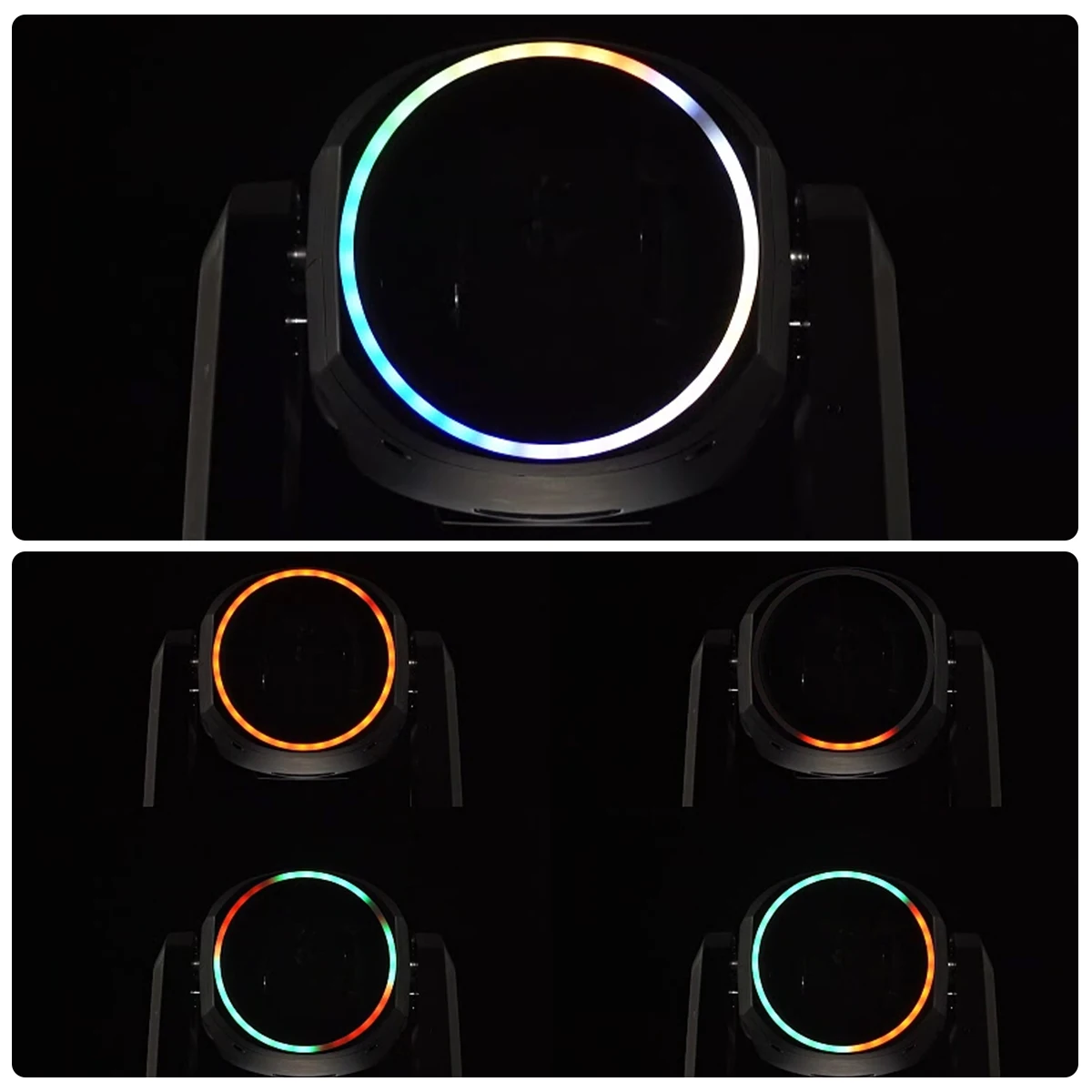 Cabeza Movil Prism King 300W Moving Head Light Lamps with RGB 3in1 LED Ring DMX Control for Stage DJ Disco Party Club Lighting