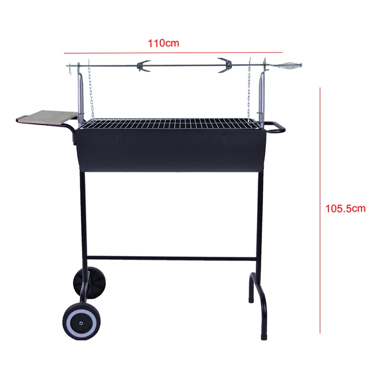 Portatil Parrilla De Carbon Para Barbacoa Tambor Con Roldana Parrillas Portable Barrel Barbecue Bbq Barbeque Charcoal Grill