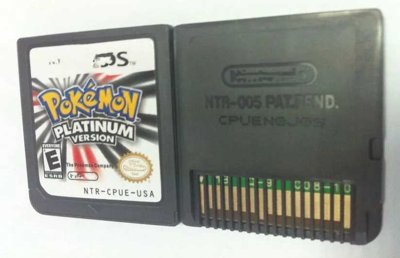 Картридж для игры в ретро-стиле pokemon, черный, белый, для ds nds 3ds