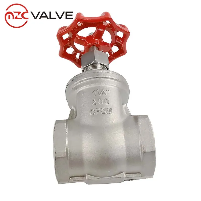 JIS 316/304 Stainless Steel Female Full bore bsp Thread CF8M npt 200wog screwed thread gate Valve with Wheel Handle