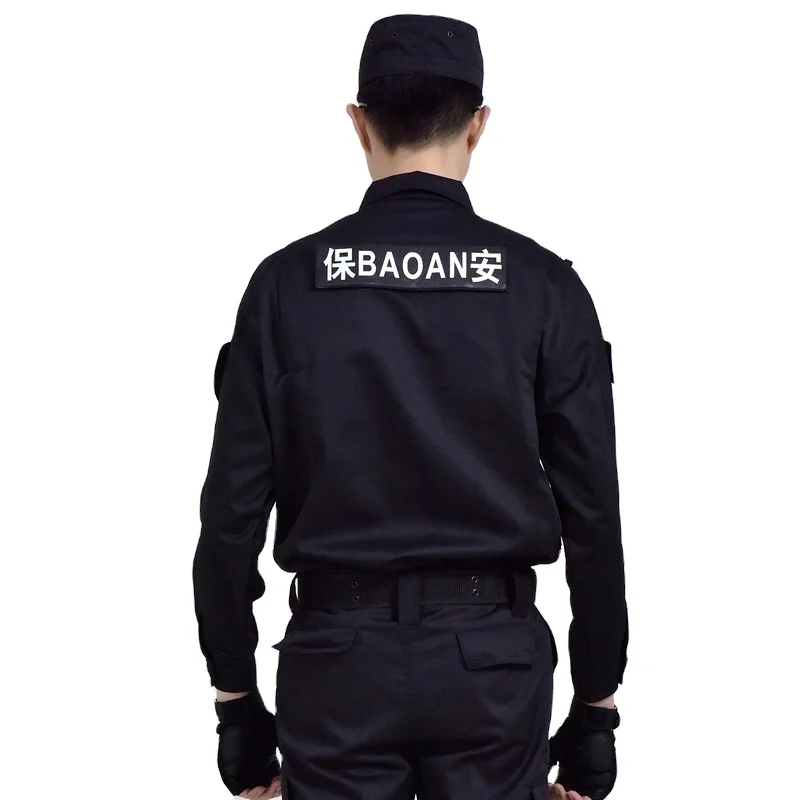 
summer long sleeve black security guard suit uniform 