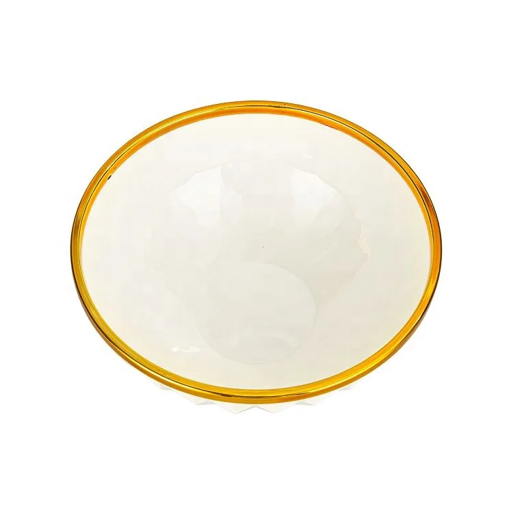
Wholesale Custom Logo Kitchen Storage Round salad candy food Ps White gold plastic bowl With Lids 
