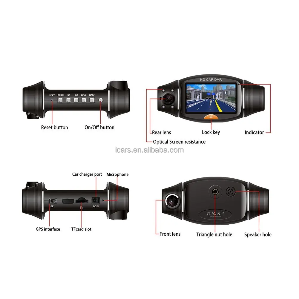 High quality dash camera hd driving recorder car video recorder with G sensor DVR