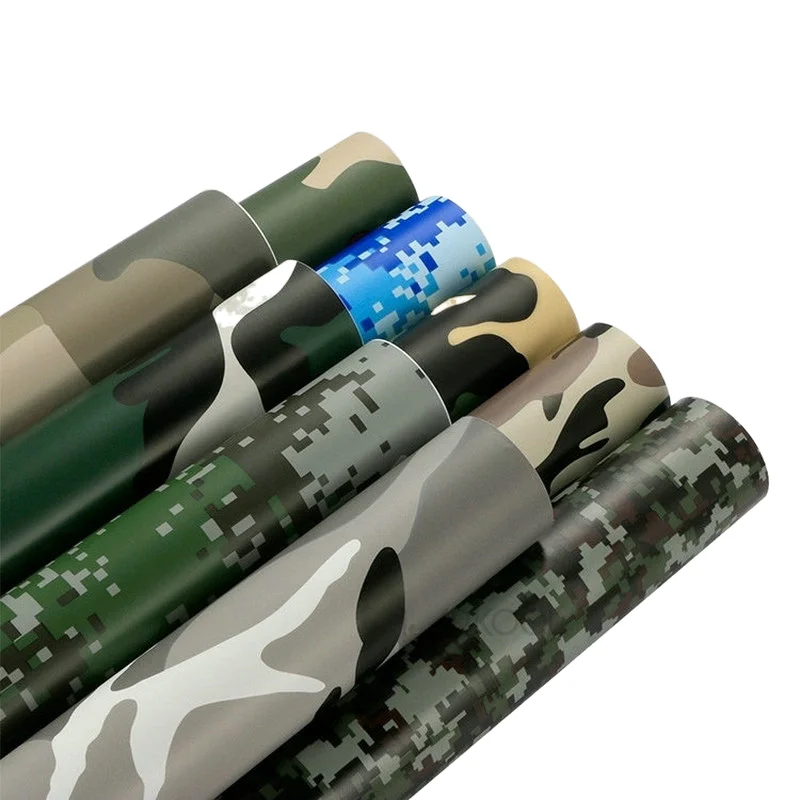 SHANLEY Forest Camouflage film Auto packaging vinyl waterproof self-adhesive PVC desert camouflage car sticker