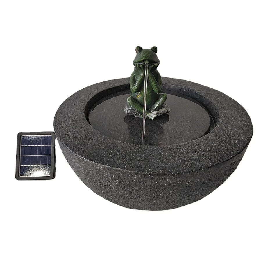 Frogs Spit Solar Water Fountain Outdoor Garden Fountain Solar Water Fountain