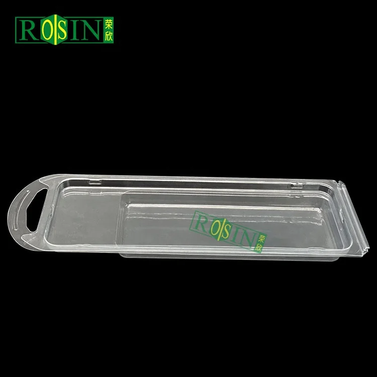 custom design disposable transparent plastic pvc blister clamshell packaging for plants with holes handle