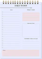 High Quality B5 Undated Checklist Gold PP Cover Spiral Notepad Notebook With Pen