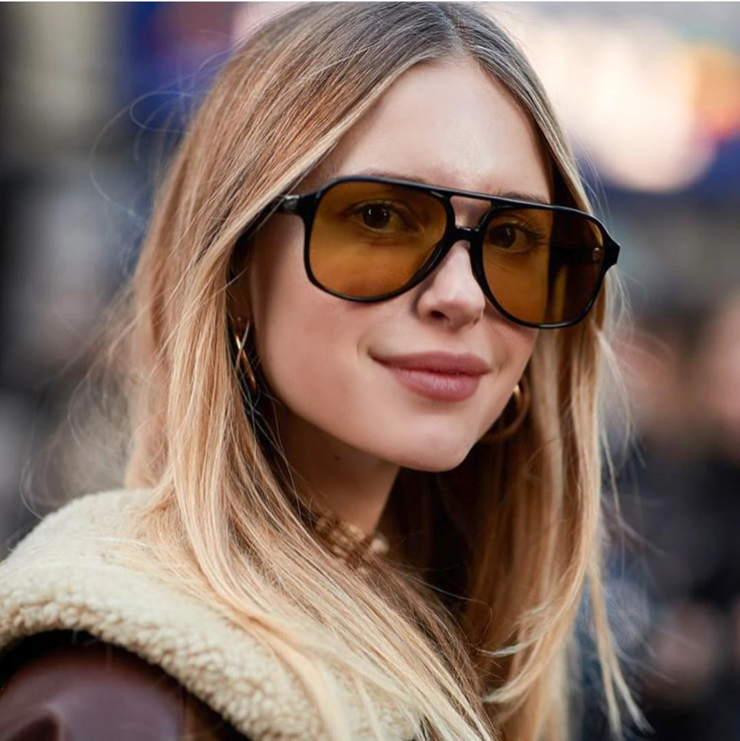 MS 95144 New Italian Fashion Brands Sunglasses Yellow Lens Women Men Pilot Glasses Polarized Shades gafas de marca