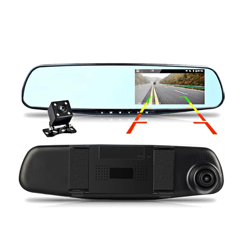Night vision  reverse camera drive recorder FHD 1080 P Rearview Mirror Camera dual cameras  vehicle  black box OEM dash cams