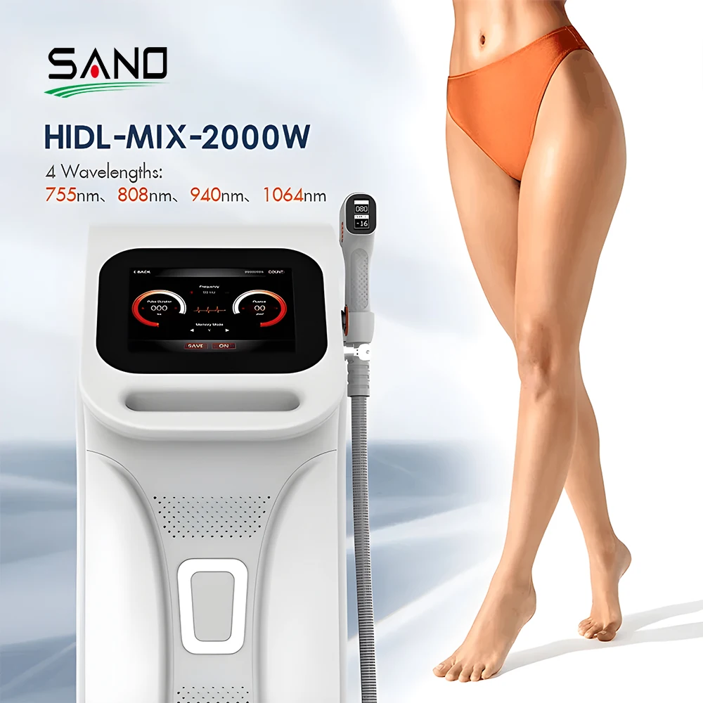 SANO Diode Laser Hair Removal Machine Sale 755 808 1064nm Stationary With 10.4 Inch Touch Color Screen Max -16