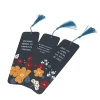 Quality Tassels Pendant Promotional Kids Inspiration Paper Book Mark Logo Printing Creative Cute Custom Bookmarks