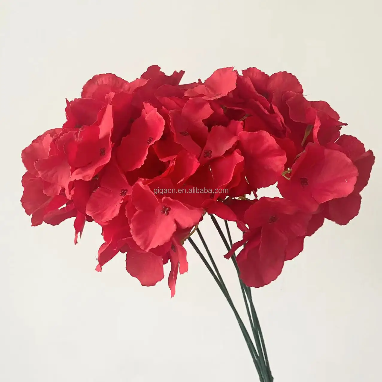 GIGA new year china price Good Quality Artificial Flower Single Head Pink dust rose Hydrangea Flower for Wedding Party Decor