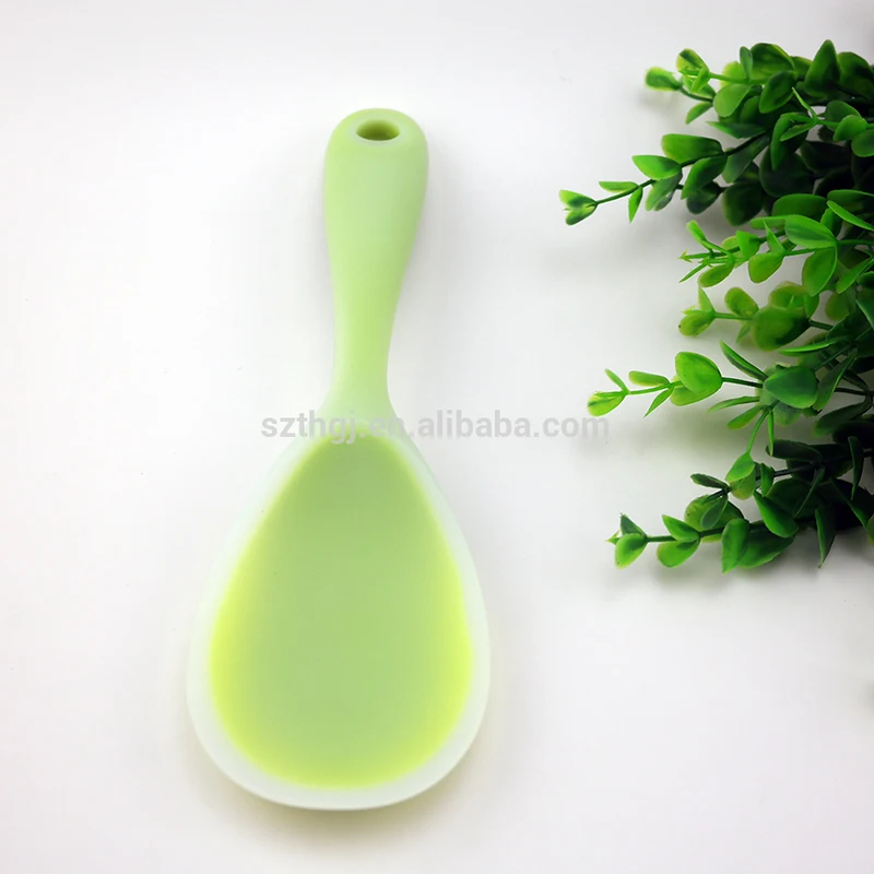 
Eco friendly translucent silicone rice scoop non stick rice spoon with nylon 