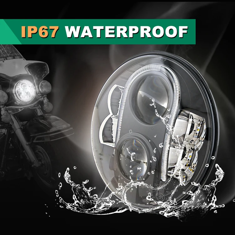 Tuff Plus round DOT 7 inch round led headlight 12v 24v auto led headlight sestem 5500k led headlights