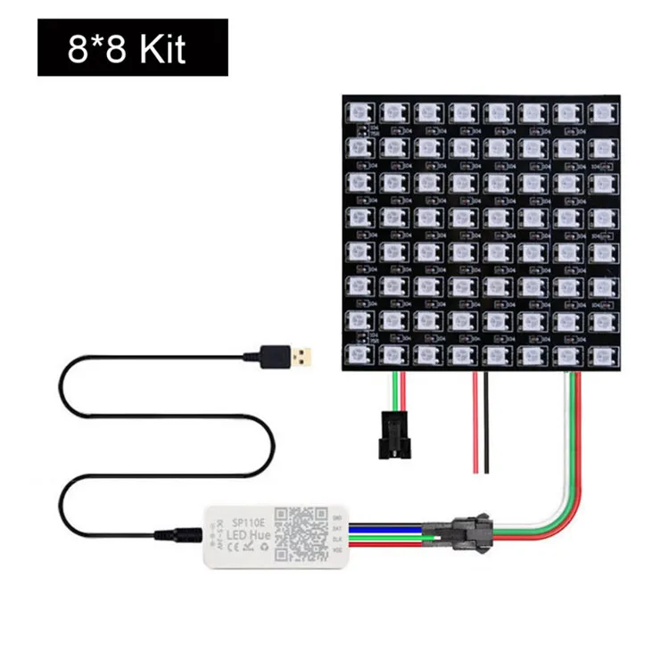 flexible 8x32 addressable p10 rgb panel WS2811 ws2812 ws2812b pixel led matrix