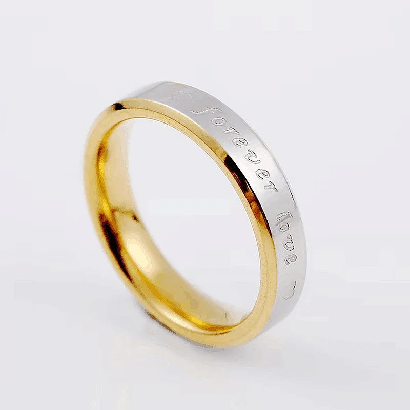 Couple Forever Love Ring Stainless Steel Color s For Women Jewelry Korean Classic