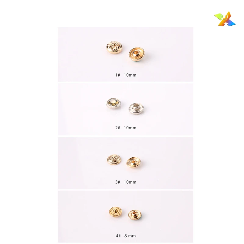 10mm custom accessories pearl covered decorative metal jeans screw rivets for belt